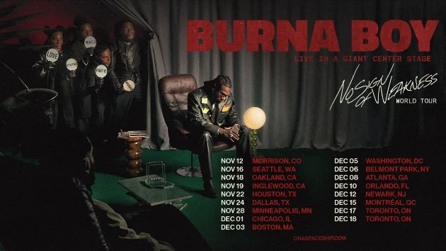Burna Boy announces No Sign of Weakness tour