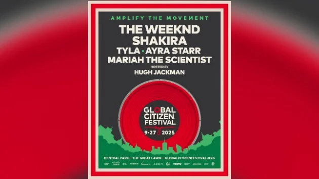 The Weeknd and Shakira headlining NYC’s annual Global Citizen Festival