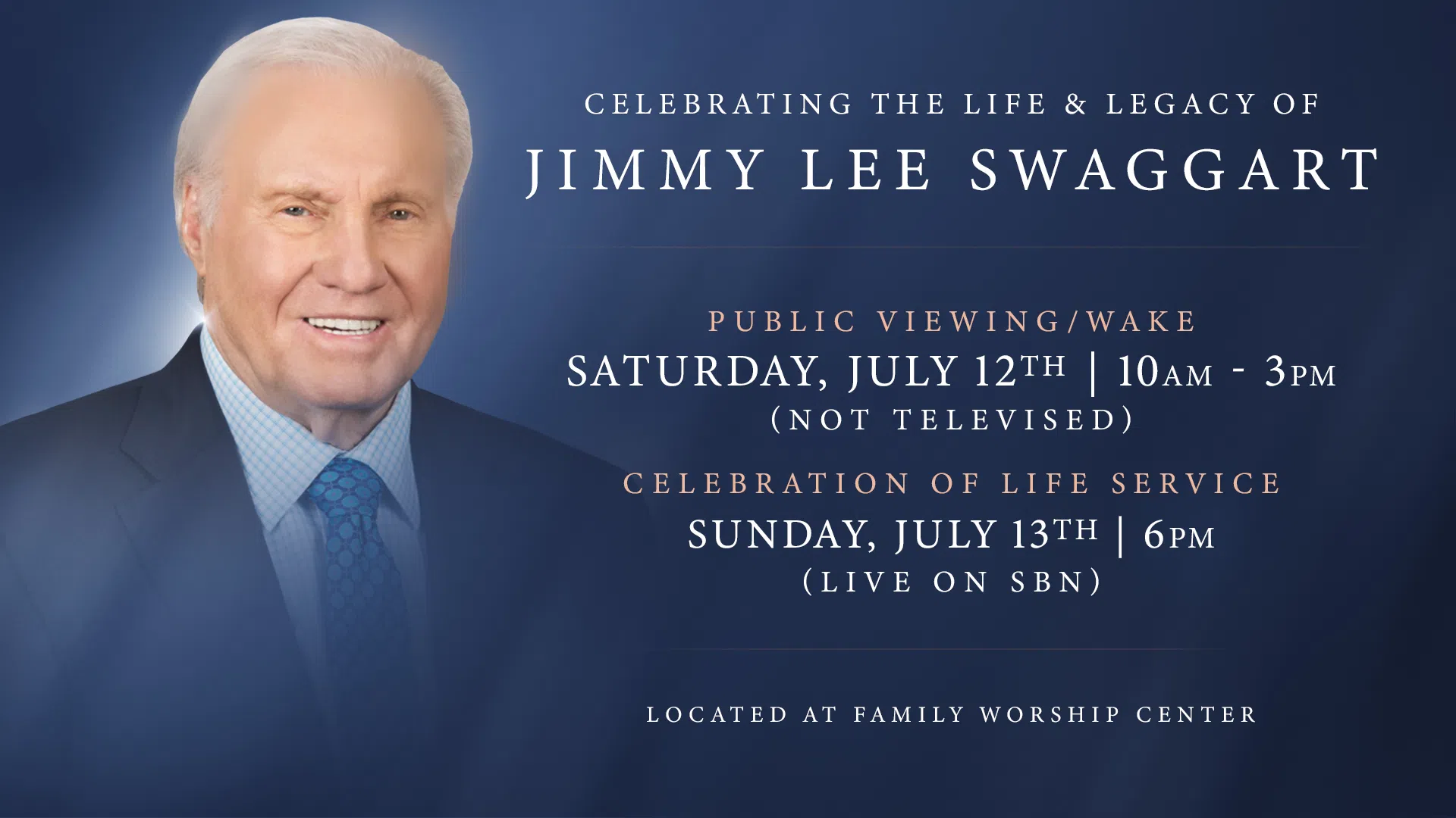 Swaggart funeral to be held in Baton Rouge this weekend