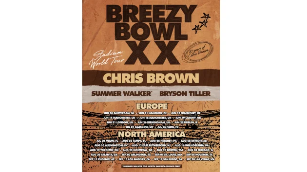 Bryson Tiller says he’s learned ‘so much’ from Chris Brown during Breezy Bowl XX Stadium World Tour