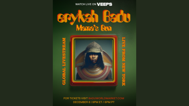 Erykah Badu teams with VEEPS to livestream show from Mama’s Gun ’25 tour