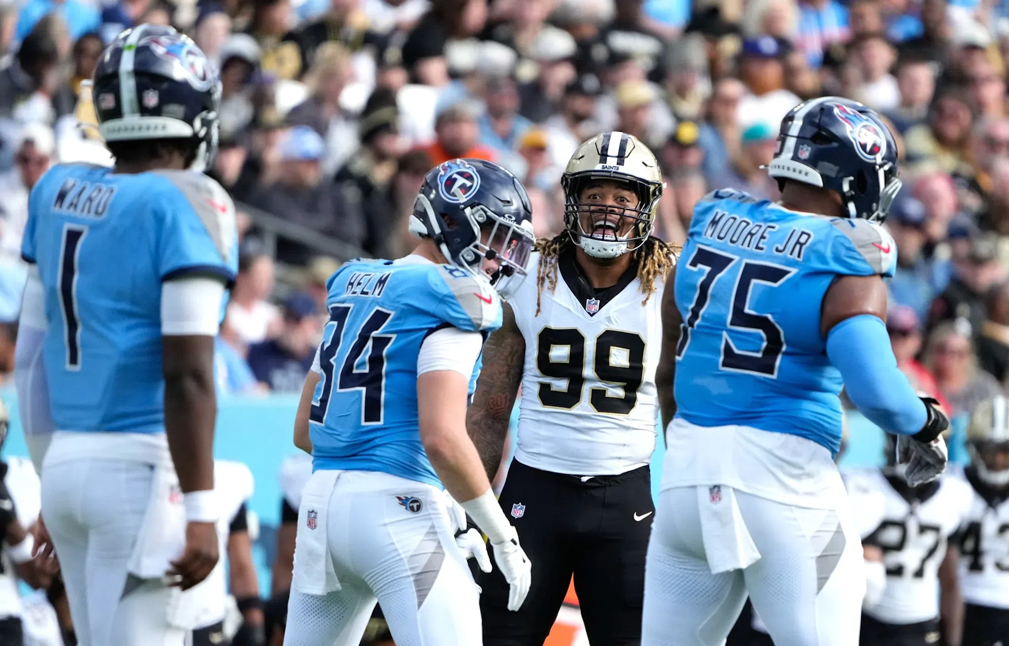 New Orleans Saints extend winning streak to four games after defeating Tennessee Titans 34-26