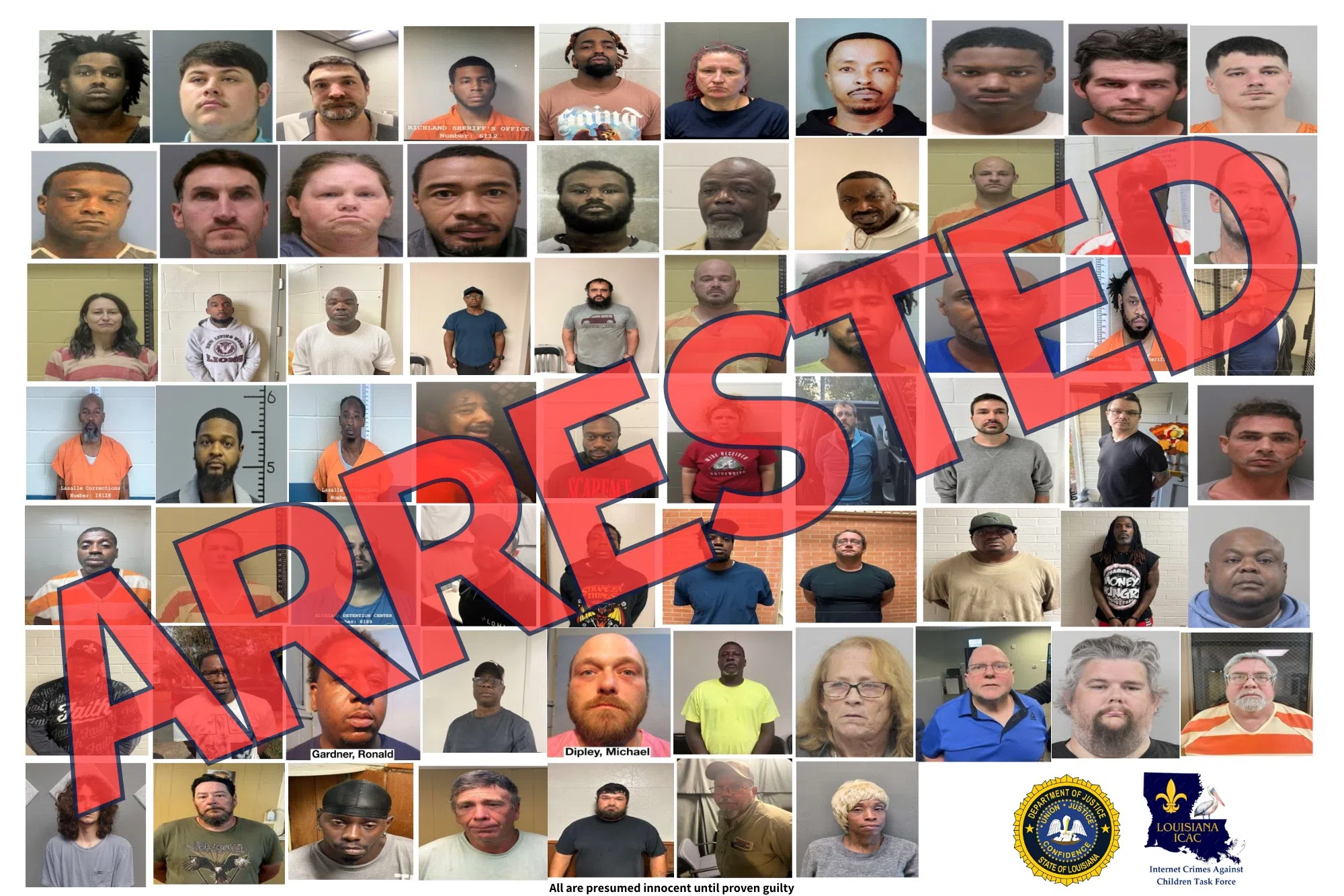 “Operation Access Denied” nabs 67 registered sex offenders in North Louisiana in one of the largest child predator busts in state history