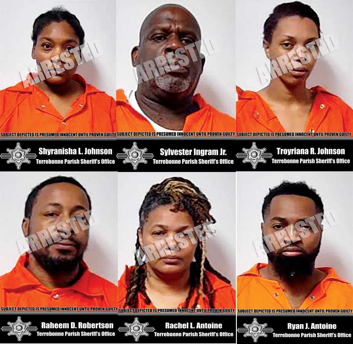 Year-long Terrebonne Parish Sheriff’s Office narcotics investigation yields six arrests, large seizure of methamphetamine