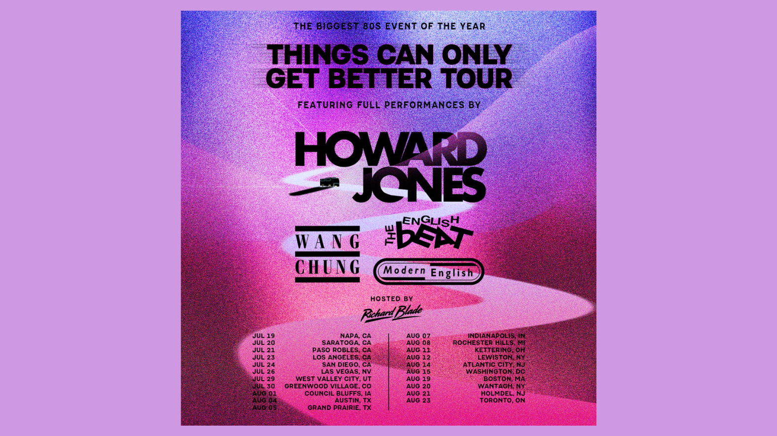 Howard Jones recruits Wang Chung, The English Beat and Modern English for new tour