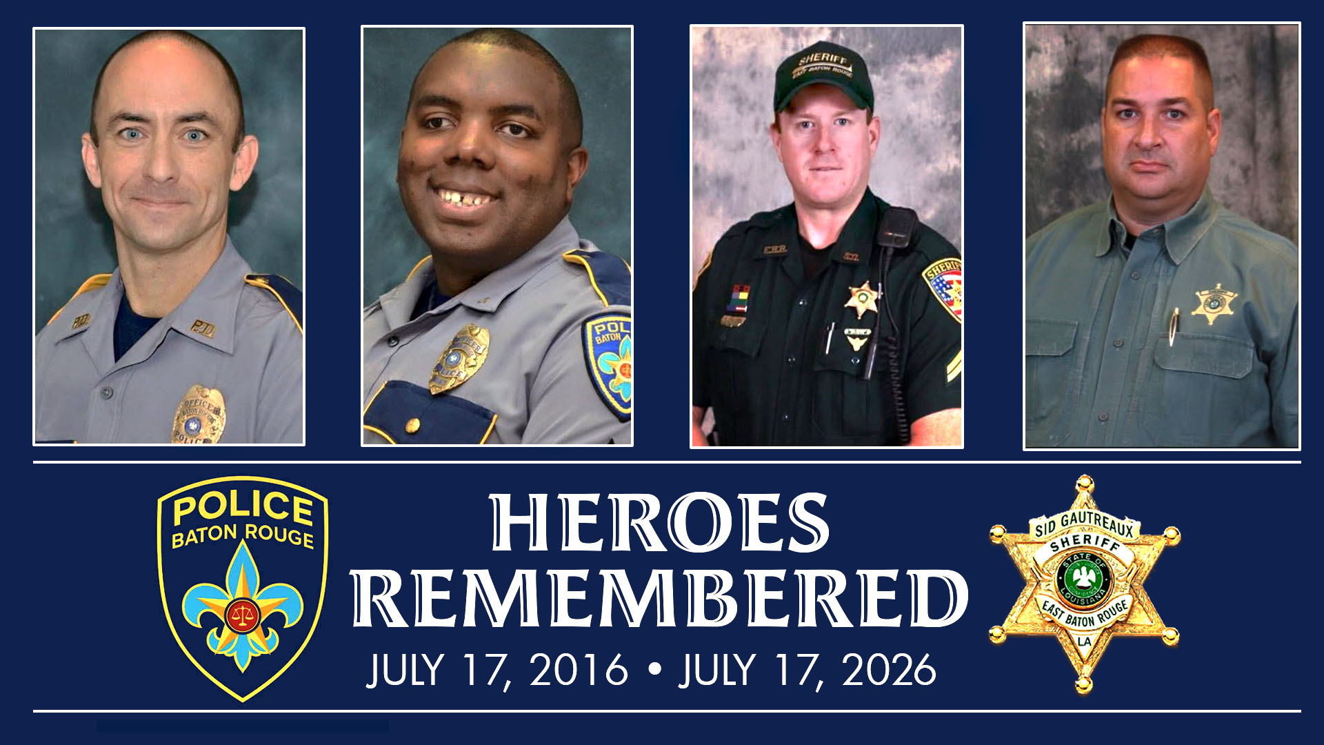 Today marks 10-year anniversary of fatal shooting of four Baton Rouge law enforcement officers