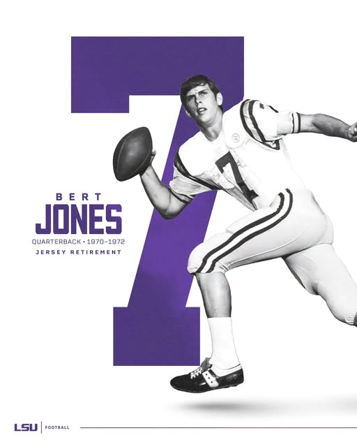 Former LSU QB Bert Jones to have No. 7 jersey retired November 14 during LSU-Texas game
