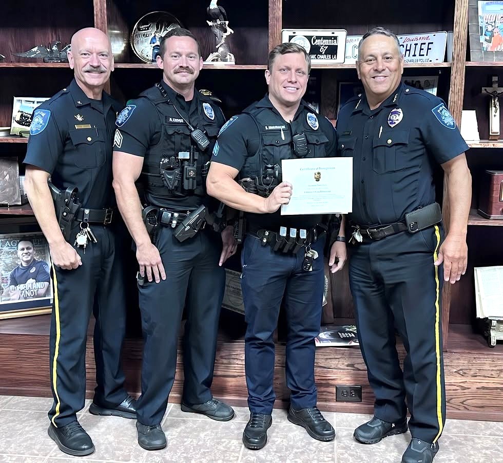 Lake Charles police corporal Dakota Baccigalopi recognized for heroic action