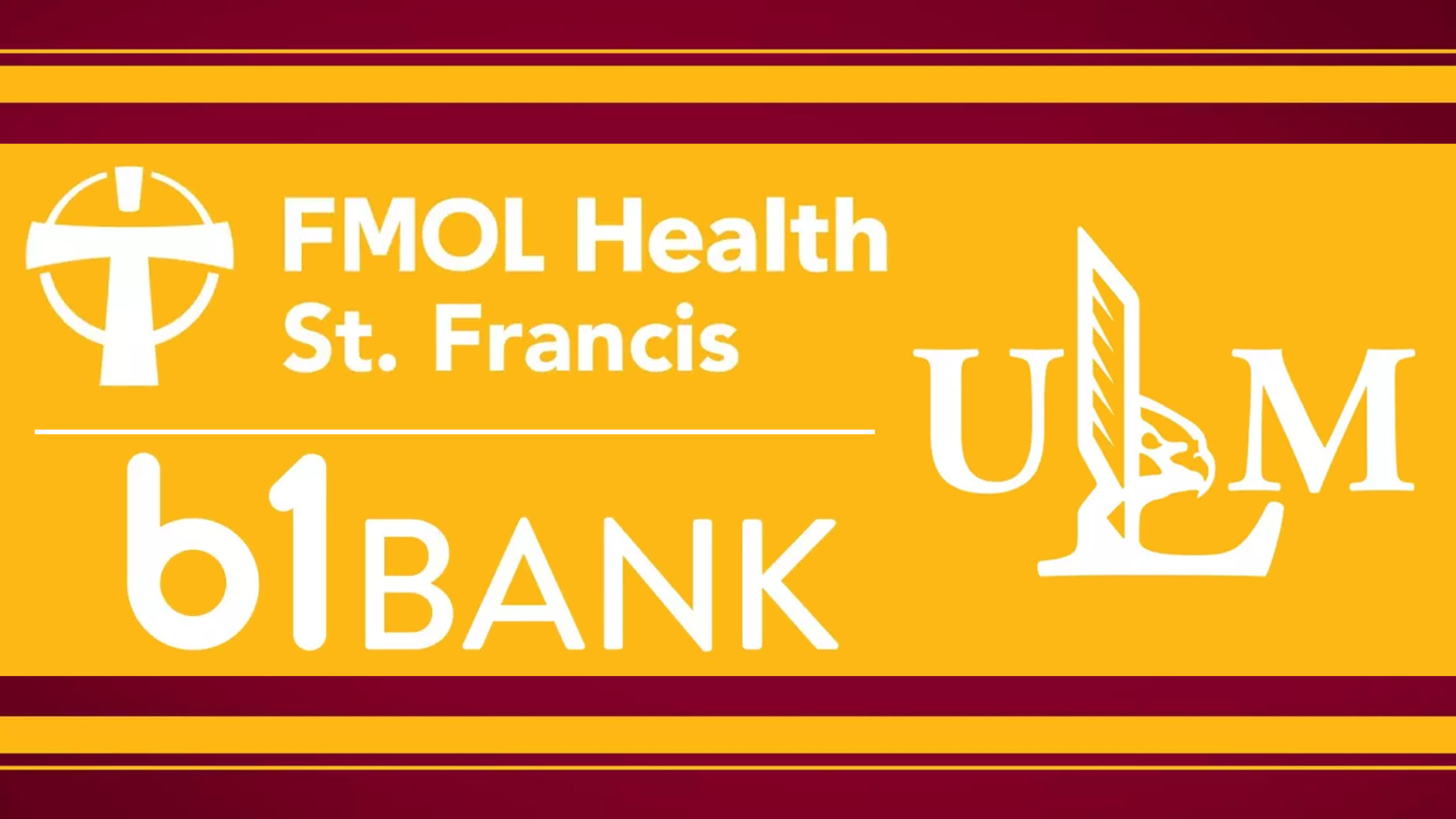 ULM announces athletic partnerships with FMOL Health St. Francis, b1BANK
