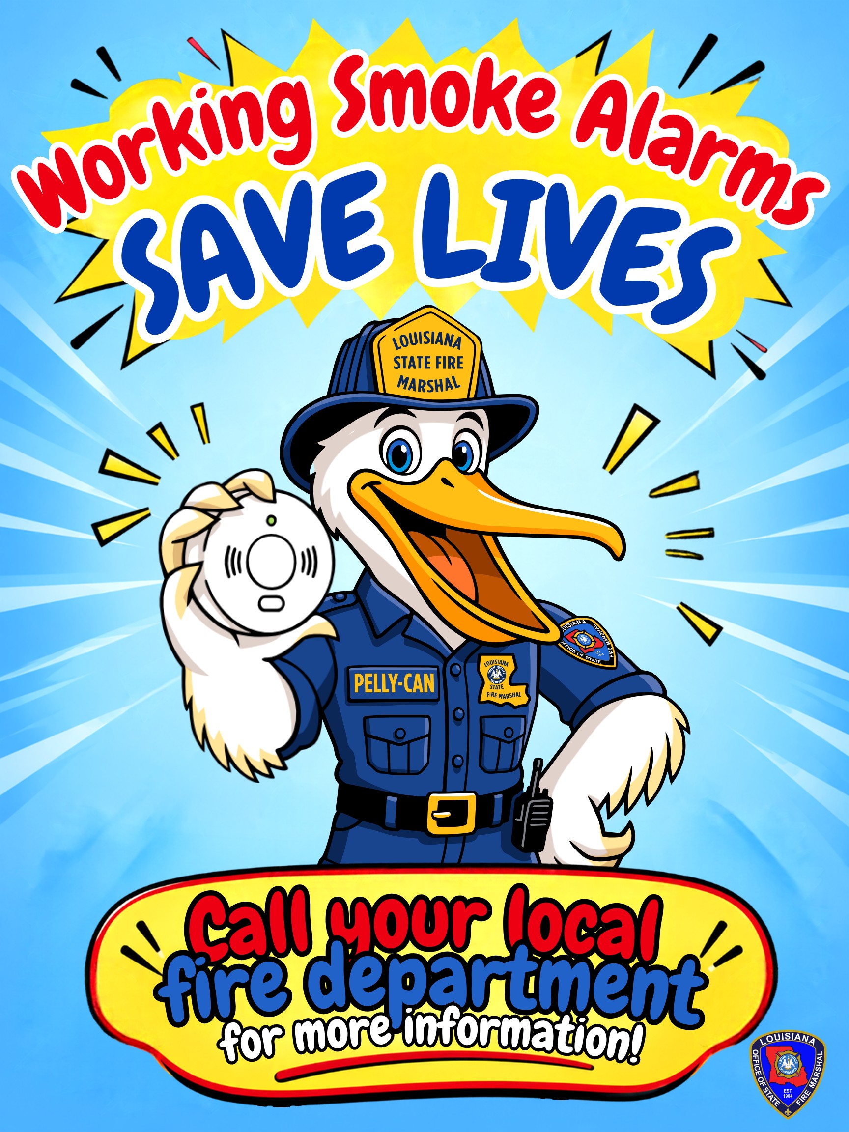 Louisiana State Fire Marshal unveils new mascot, Pelly-Can, to assist in fire safety awareness